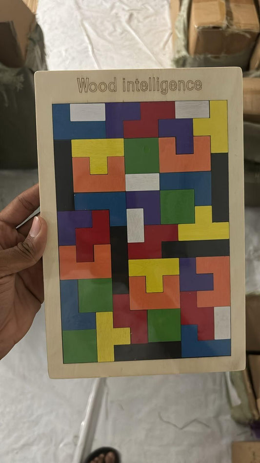 3D Wooden Tangram Jigsaw Puzzle