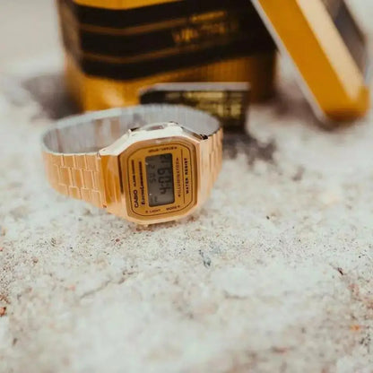 Vintage Digital Gold Unisex Watch