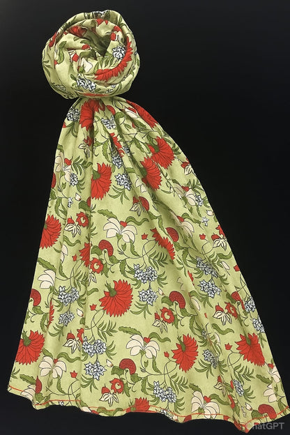 Abstract Printed Viscose Scarf For Women