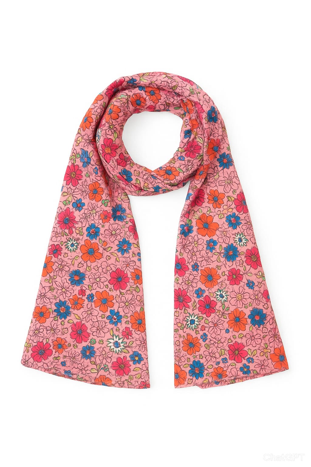 Abstract Printed Viscose Scarf For Women